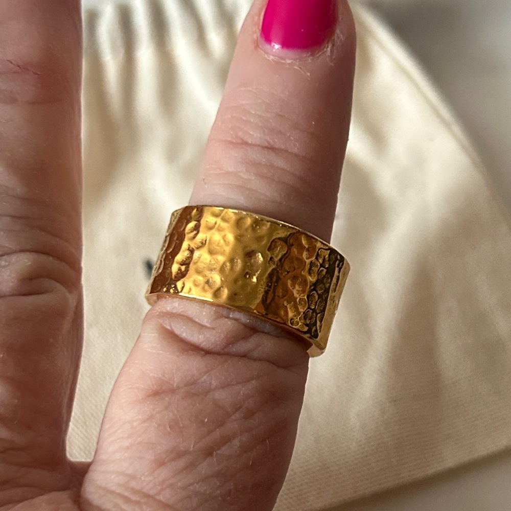Mayamar Gold Hammered Ring size 7 SOLD‎ out on line!
